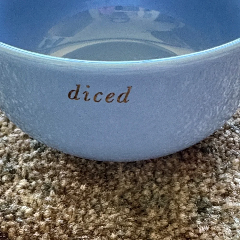 Lenox Kate Spade Blue Make It Pop 'Diced' Ceramic Bowl